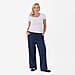 Pure And Natural Womens Wide Leg Track Pants With Contrast Stripe 