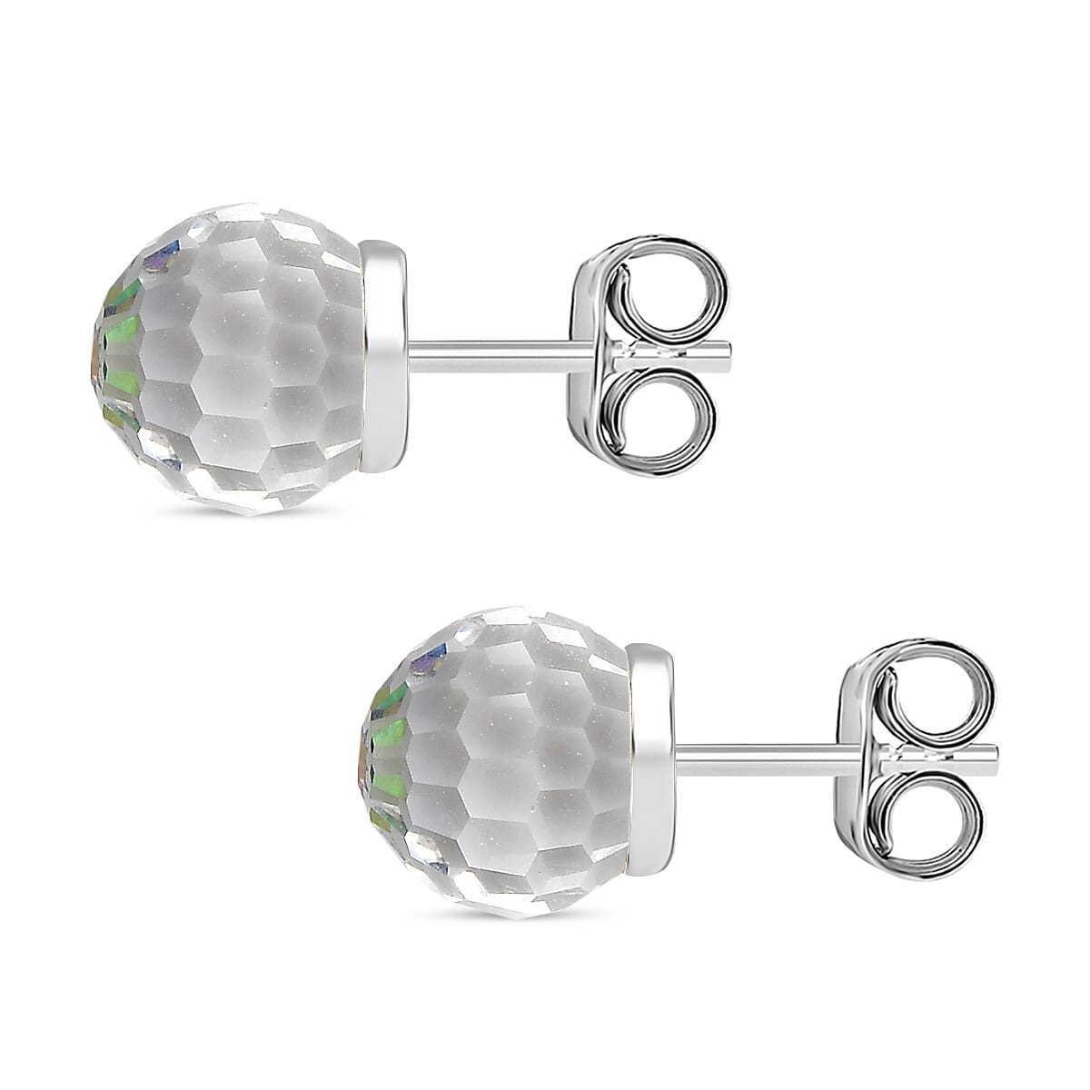 NY Closeout Deal Vitrail Swarovski Crystal Earring Sterling Silver 6.45 Ct.