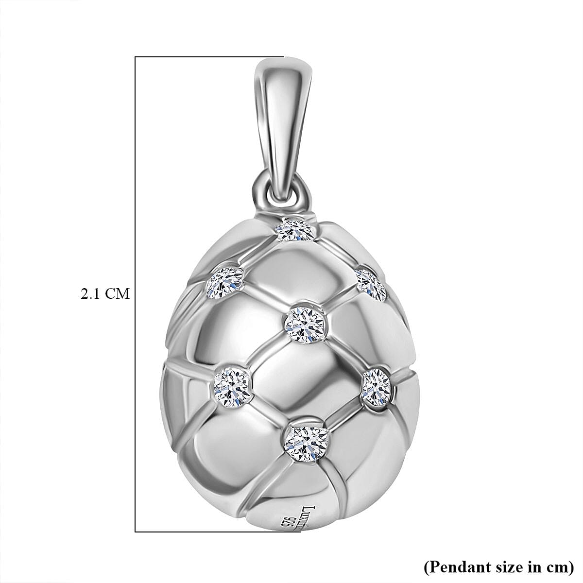LUXURIANT Lab Grown Diamond Pendant in Sterling Silver