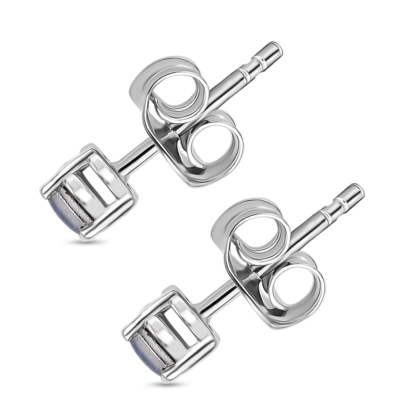 Boulder Opal Triplet Push Back Earrings in Rhodium Overlay Sterling Silver Boulder Opal Triplet Push Back Earrings in Rhodium Overlay Sterling Silver