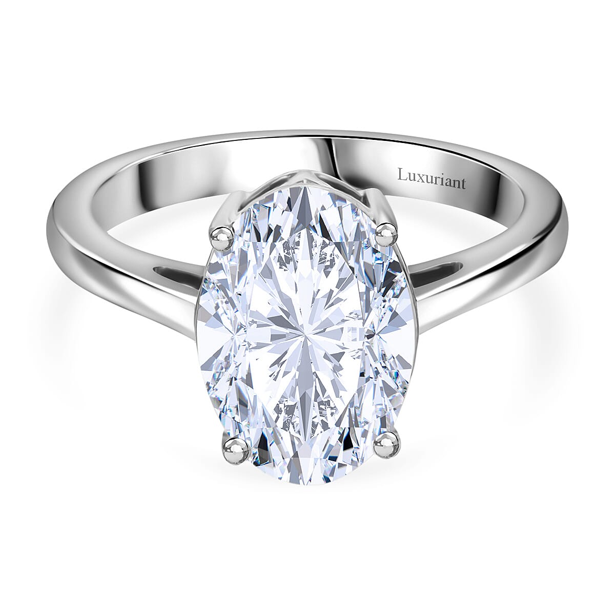 Luxuriant Diamond 18K W Gold VS Lab Grown Diamond VS-G Ring   3.030  Ct.