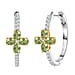 African Amethyst & White Zircon Hoop Earring in 18K Vermeil Yellow Gold Plated & Rhodium Overlay Sterling Silver 1.77 Ct.