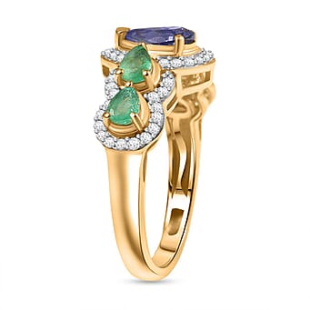 https://tjcuk.sirv.com/Products/81/2/8124587/Tanzanite-White-Zircon-Zambian-Emerald-Cluster-Ring-in-18K-YG-VermeilS_8124587_3.jpg?w=342&h=342