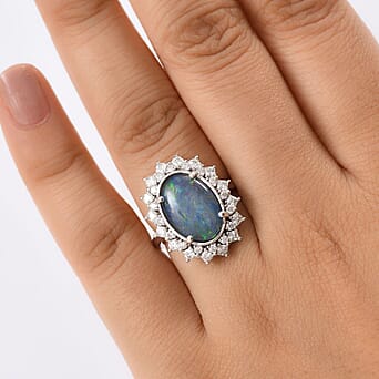 https://tjcuk.sirv.com/Products/81/2/8124634/Boulder-Opal-Triplet-Moissanite-Main-Stone-With-Side-Stone-Ring-in-Rho_8124634_2.jpg?w=342&h=342