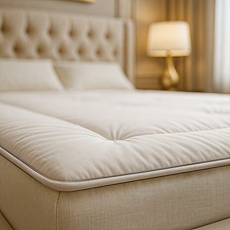 Hush Haven Patterned Comforter and Duvet - White & White