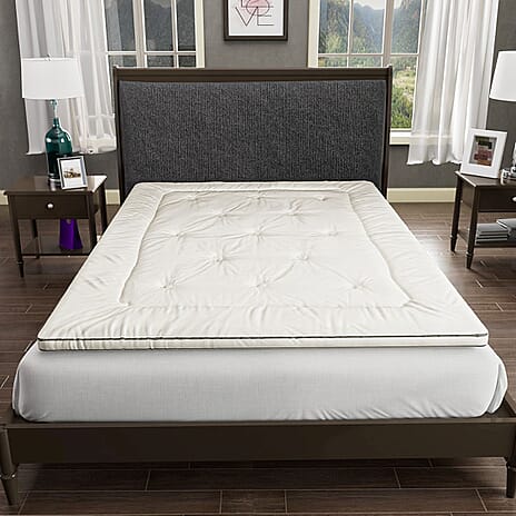 Hush Haven Silk Blend Patterned Duvet - All-Season Quilt (Size 225x220cm) - King