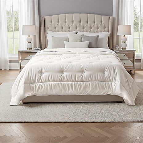 Hush Haven Silk Blend - 20%  Patterned Duvet - All Season Quilt (Size King)