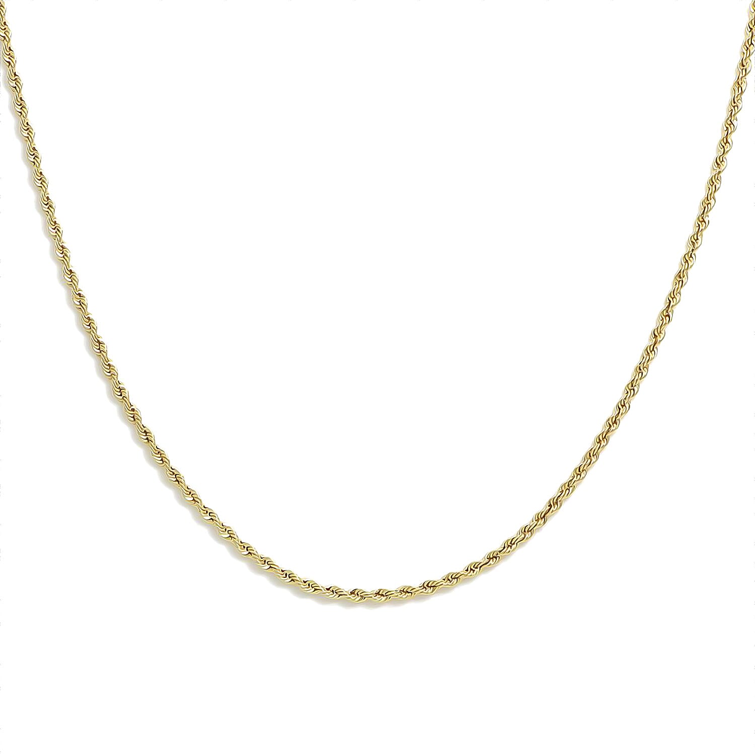 Maestro Collection - Italian Made 9K Yellow Gold Rope Necklace (Size 18)