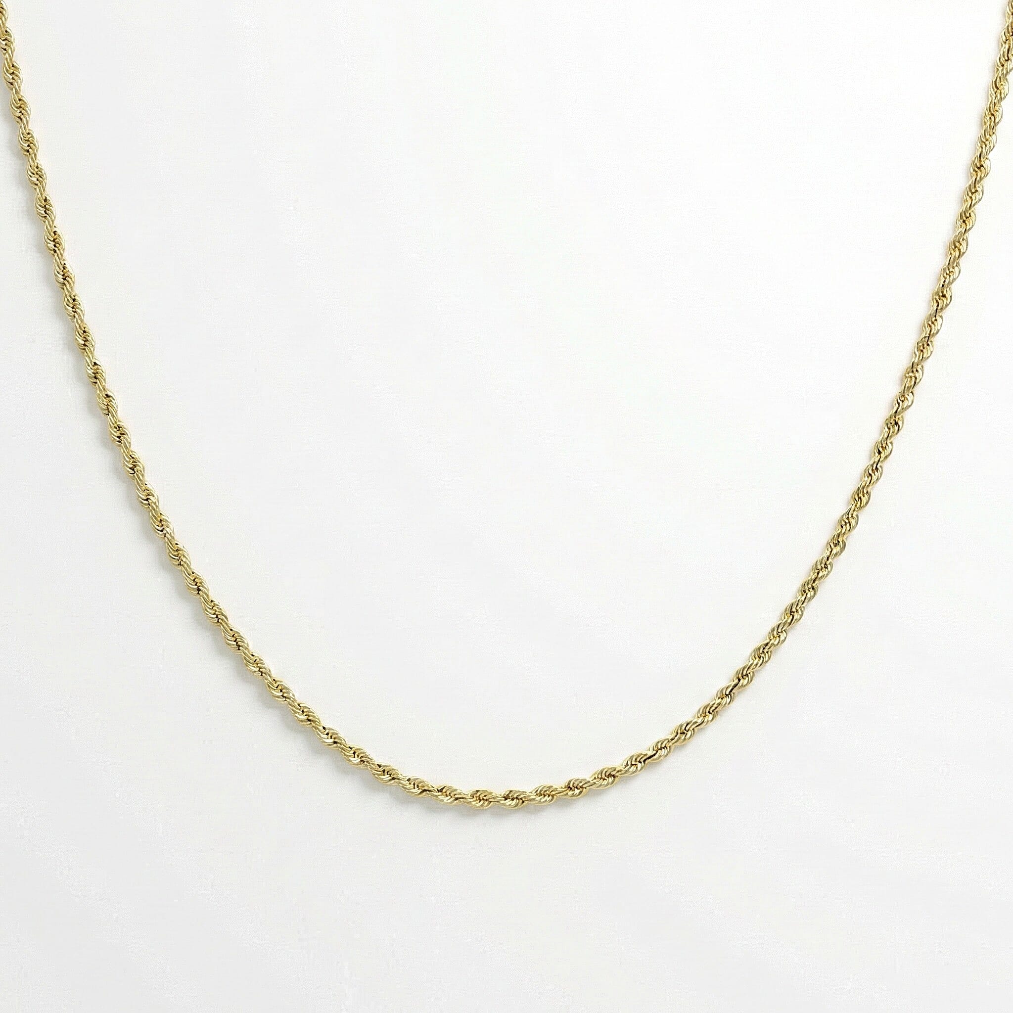 Maestro Collection - Italian Made 9K Yellow Gold Rope Necklace (Size 18)
