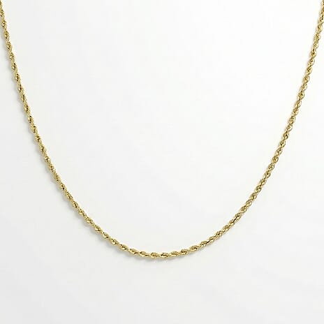 Maestro Collection - Italian Made 9K Yellow Gold Rope Necklace (Size 18)