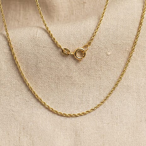 Maestro Collection - Italian Made 9K Yellow Gold Rope Necklace (Size 18)