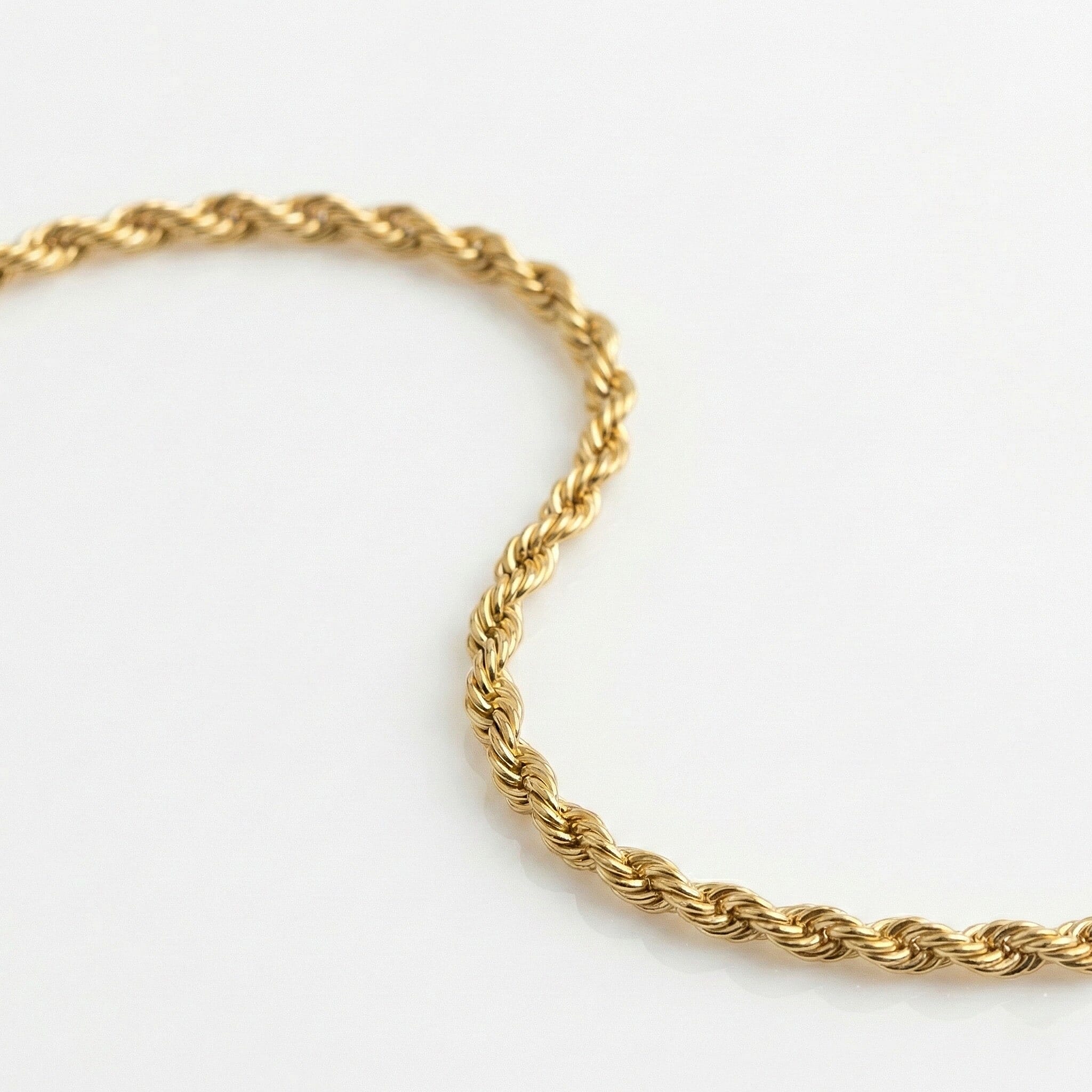 Maestro Collection - Italian Made 9K Yellow Gold Rope Necklace (Size 18)