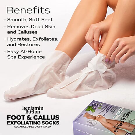 Pack of 5 Benjamin Button Exfoliating Foot Masks - Lavender - Mint