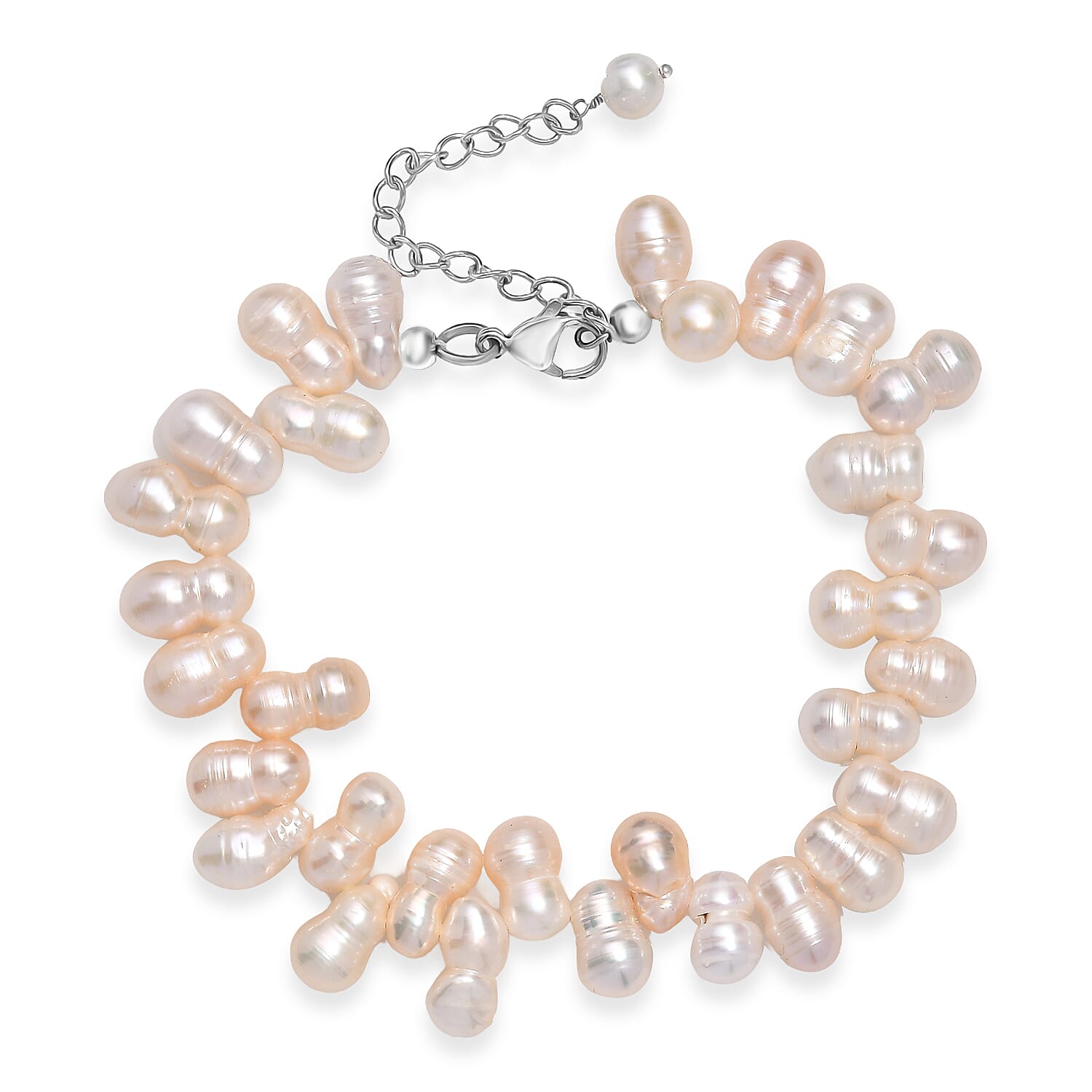 Multi Color Fresh Water Pearl Bracelet (Size - 7.5-2 Ext) 130.00 Ct. Multi Color Fresh Water Pearl Bracelet (Size - 7.5-2 Ext) 130.00 Ct.
