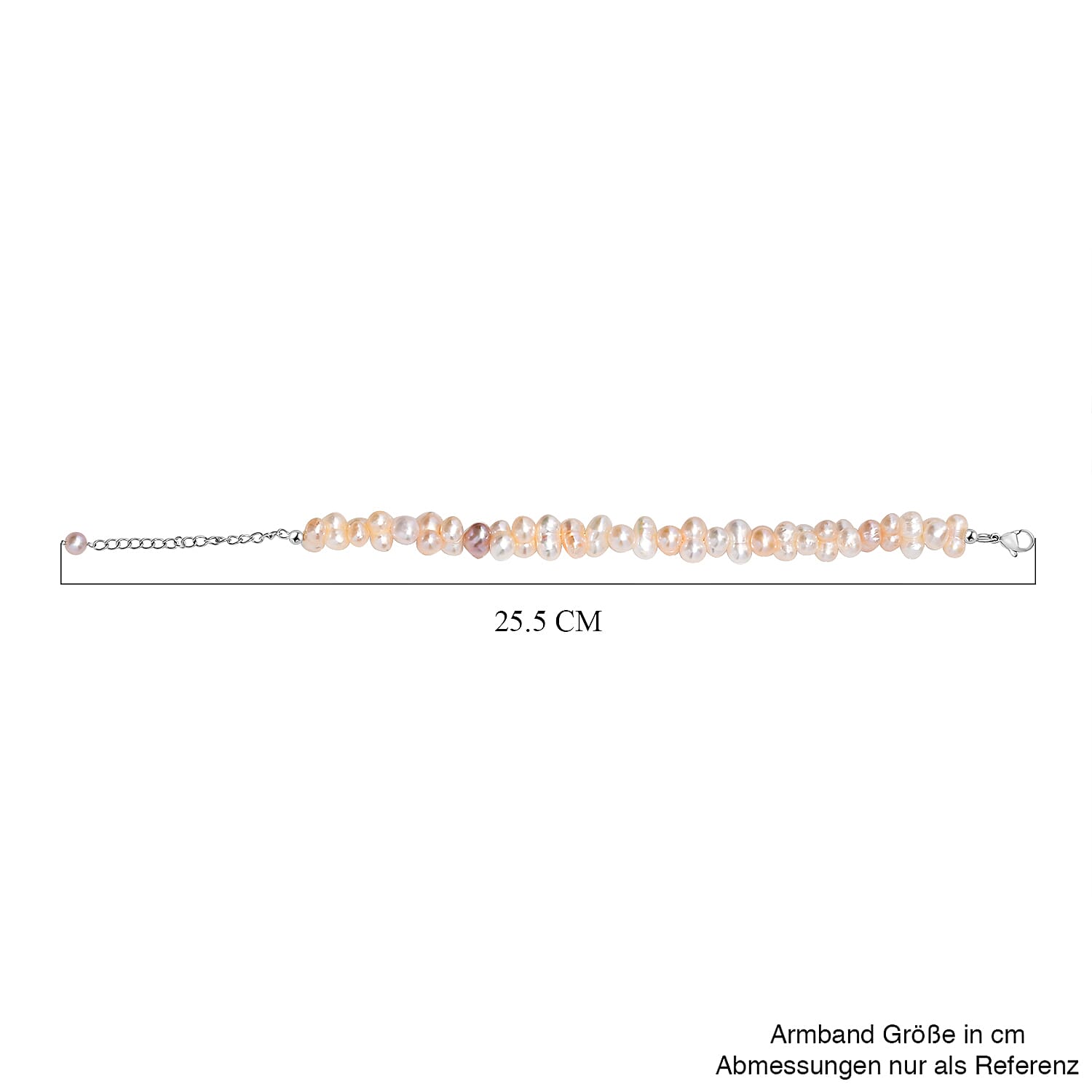 Multi Color Fresh Water Pearl Bracelet (Size - 7.5-2 Ext) 120.00 Ct. Multi Color Fresh Water Pearl Bracelet (Size - 7.5-2 Ext) 120.00 Ct.