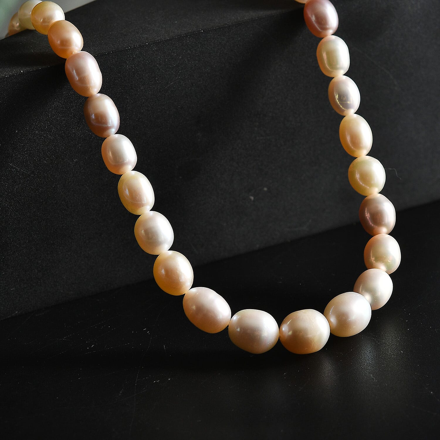 Tucson Find- AAA Multi Color Fresh Water Pearl Necklace (Size - 20-2 Ext) in 18K Vermeil Yellow Gold overlay Sterling Silver 155.00 Ct.