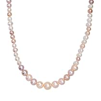 Tucson Close Out Deal- AAA Multi Colour Fresh Water Pearl Necklace (Size - 20-2 Ext) in 18K Vermeil Yellow Gold Plated Sterling Silver 180.00 Ct.