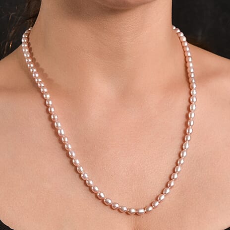 High Luster Fresh Water Pearl Necklace (Size - 20-2 Ext) in 18K Vermeil Yellow Gold Plated Sterling Silver