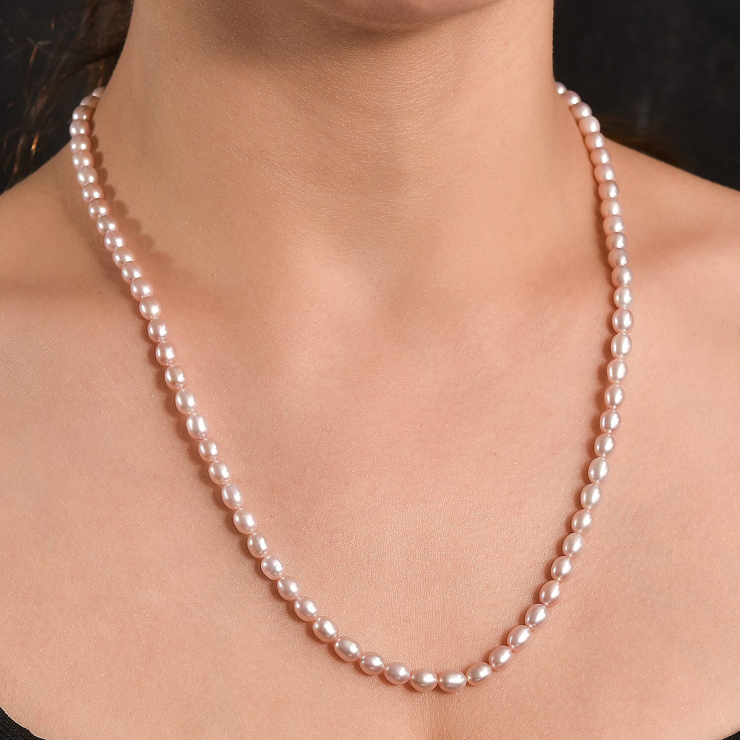 Lavender Pearl Necklace (Size - 20-2 Ext) in 18K Vermeil Yellow Gold Plated Sterling Silver Lavender Pearl Necklace (Size - 20-2 Ext) in 18K Vermeil Yellow Gold Plated Sterling Silver