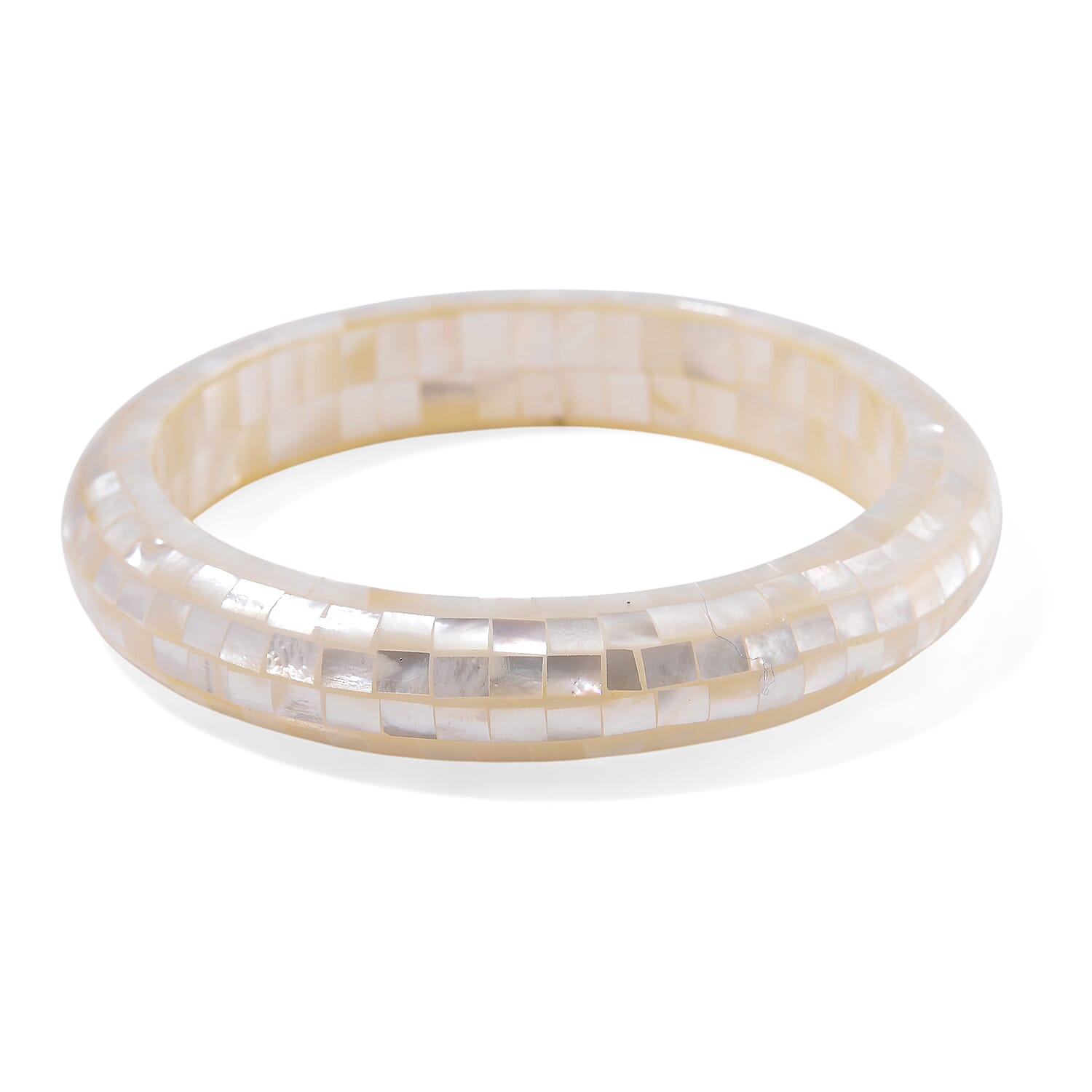 White South Sea Colour Mother Of Pearl Bangle