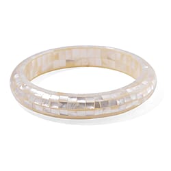 White South Sea Colour Mother Of Pearl Bangle