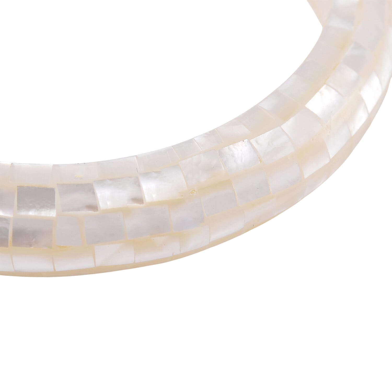 White South Sea Colour Mother Of Pearl Bangle