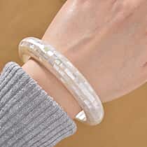 White South Sea Colour Mother Of Pearl Bangle (Size - 8)