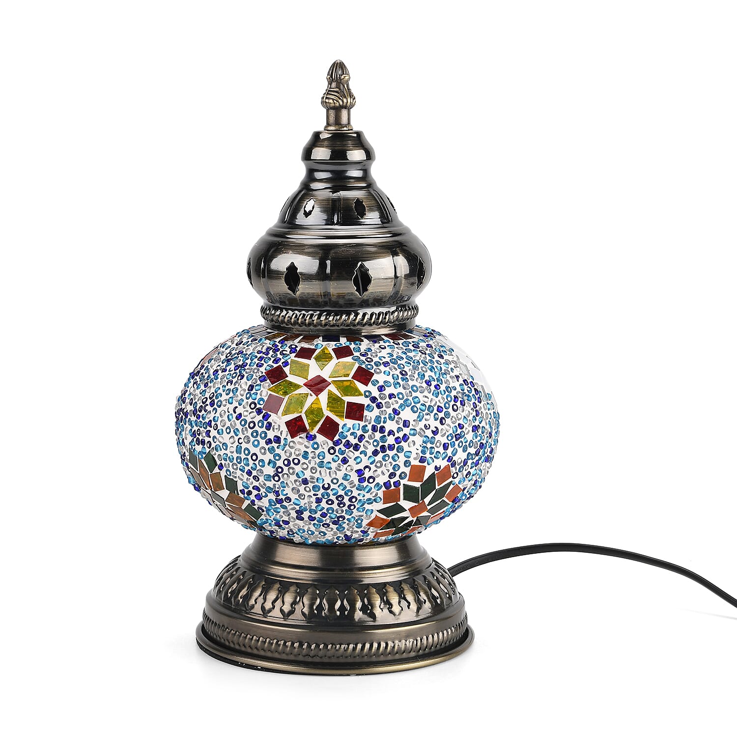 Handmade Moroccan Style Mosaic Table Lamp - Multicolour