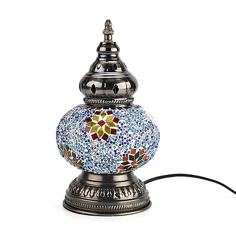 Handmade Moroccan Style Mosaic Table Lamp - Multicolour