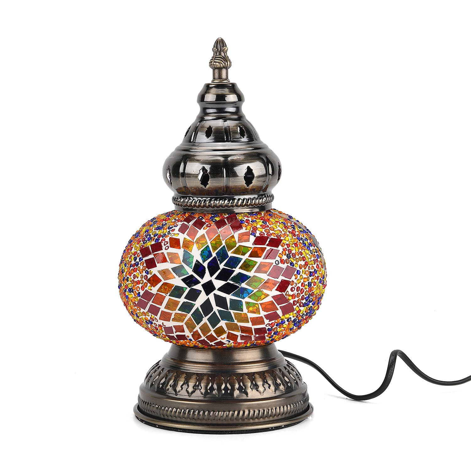 Handmade Moroccan Style Mosaic Table Lamp - Red
