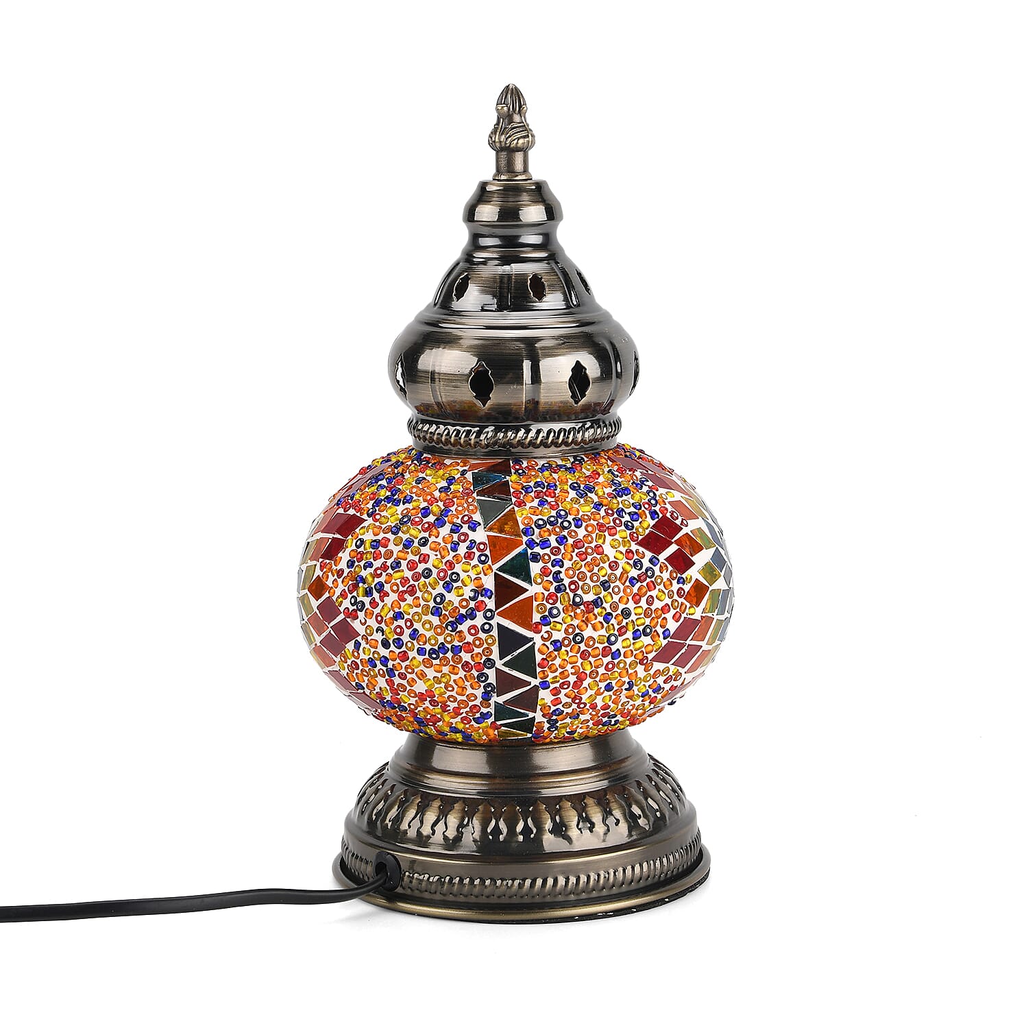 Handmade Moroccan Style Mosaic Table Lamp - Red