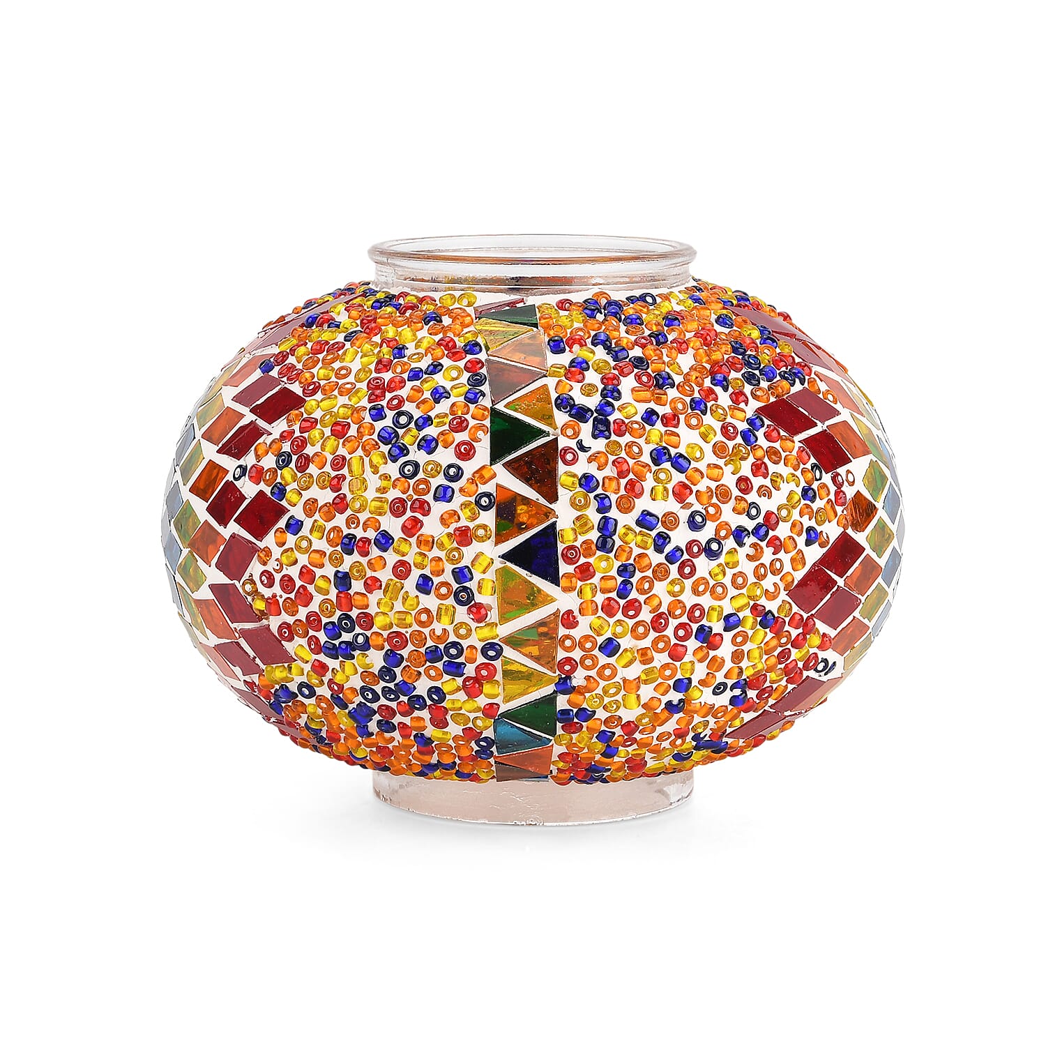 Handmade Moroccan Style Mosaic Table Lamp - Red