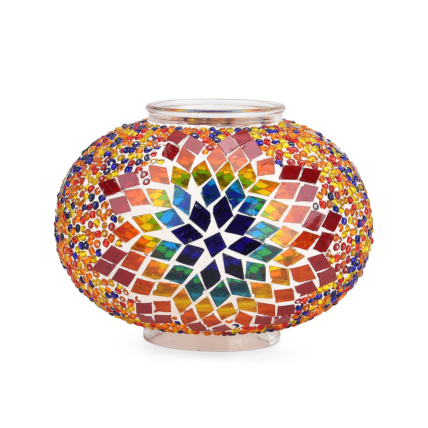 Handmade Moroccan Style Mosaic Table Lamp - Red