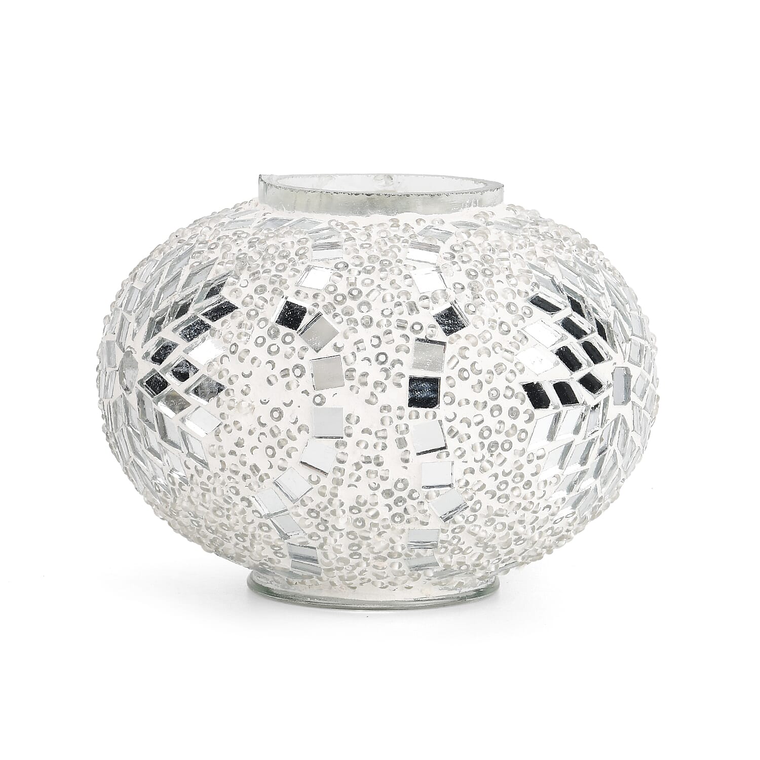 Handmade Moroccan Style Mosaic Table Lamp - White