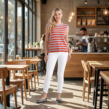 & Maisi Striped Vest (Size - XXL) - Orange & Green