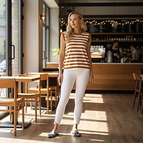 & Maisi Striped Vest (Size - XXL) - Brown & Green