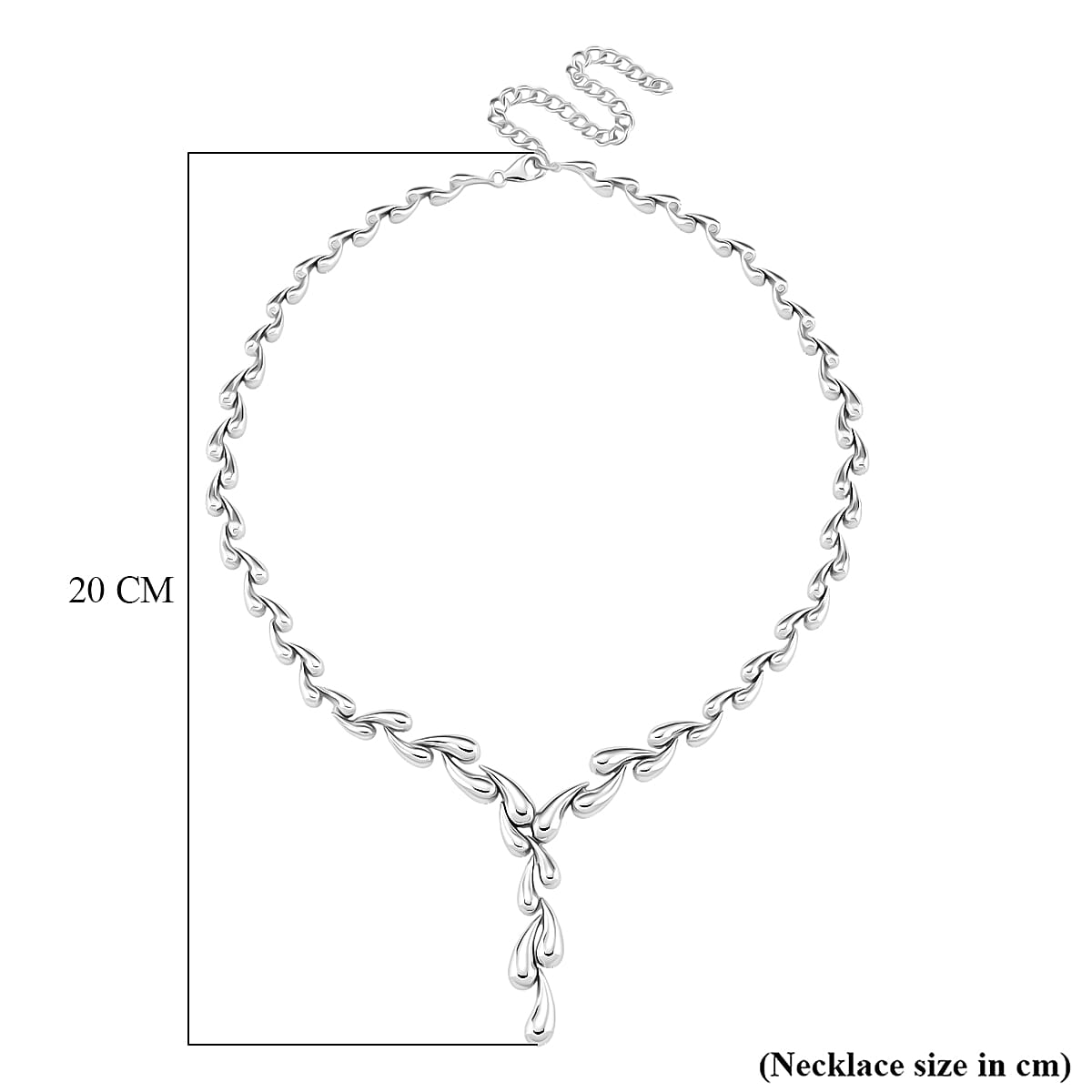 Lucy Q Drip Collection - Rhodium Overlay Sterling Silver Necklace (Size 16-4 Ext.), Silver Wt. 37.00 Gms. Lucy Q Drip Collection - Rhodium Overlay Sterling Silver Necklace (Size 16-4 Ext.), Silver Wt. 37.00 Gms.