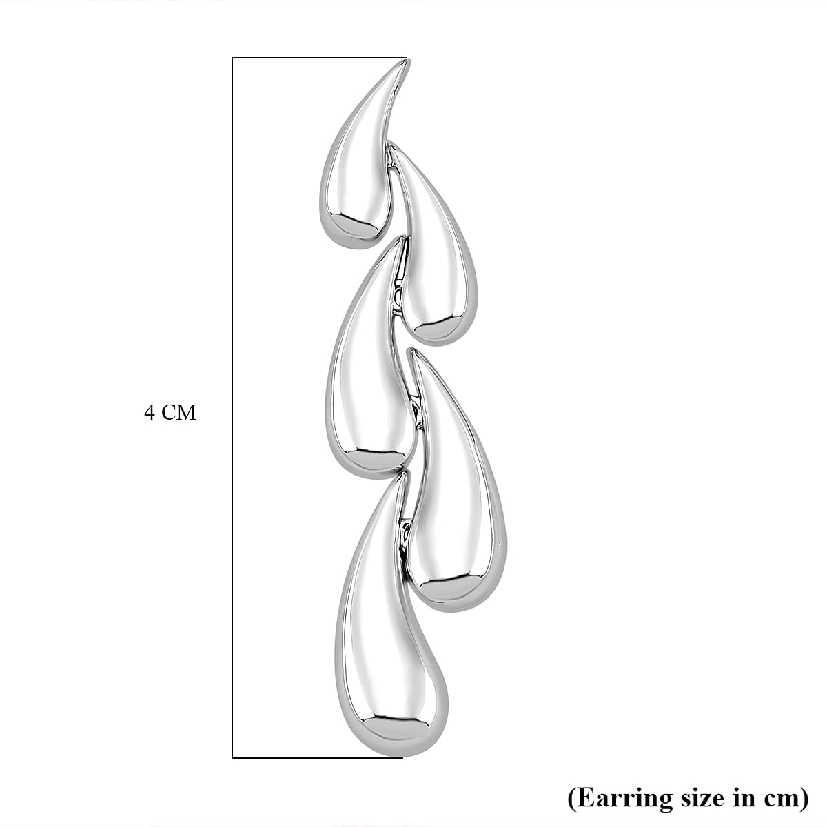 Lucy Q Drip Collection - Rhodium Overlay Sterling Silver Push Back Earring Lucy Q Drip Collection - Rhodium Overlay Sterling Silver Push Back Earring