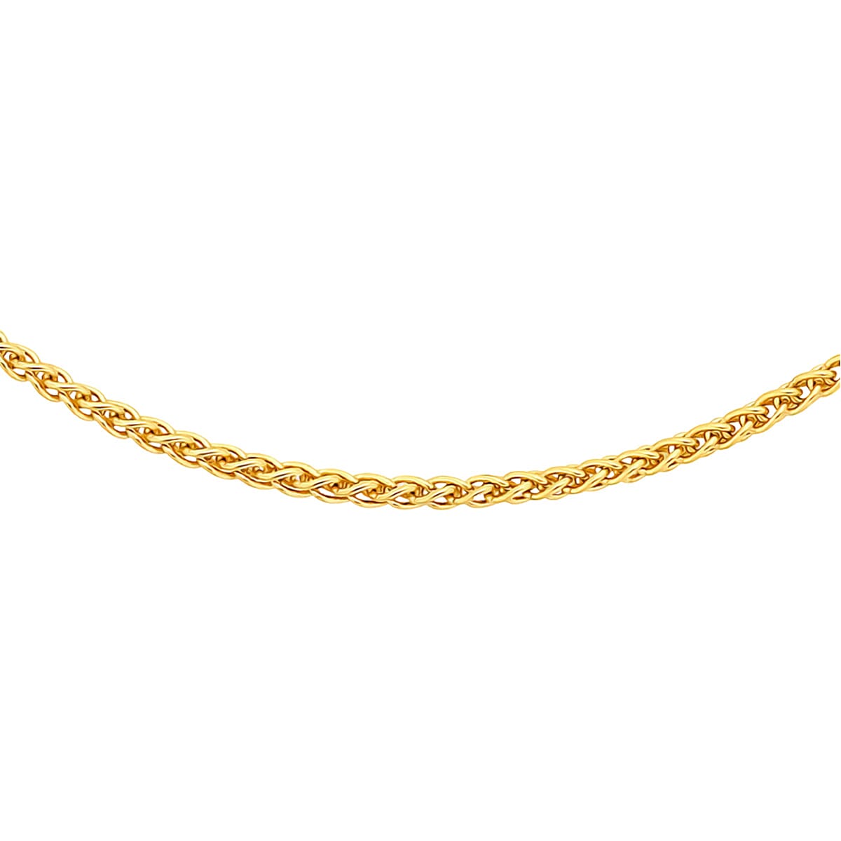 Close Out Deal - 9K Yellow Gold Mini Spiga Chain (Size - 16) with Spring Ring Clasp Close Out Deal - 9K Yellow Gold Mini Spiga Chain (Size - 16) with Spring Ring Clasp