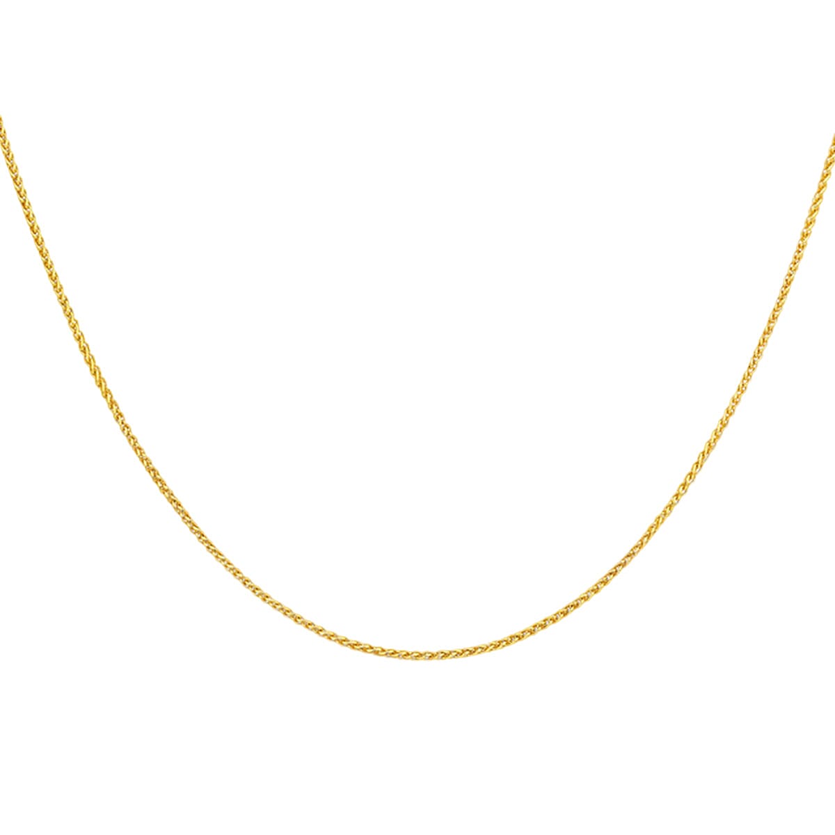 Close Out Deal - 9K Yellow Gold Mini Spiga Chain (Size - 20) with Spring Ring Clasp Close Out Deal - 9K Yellow Gold Mini Spiga Chain (Size - 20) with Spring Ring Clasp