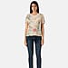 Anamor Womens Abstract Stripes Print Casual T-Shirt