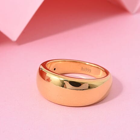 24K Yellow Gold Dome Ring