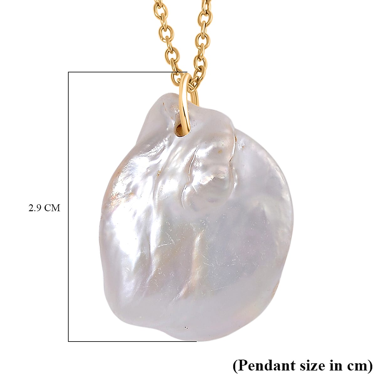 One Time Deal- White Keshi Pearl Pendant with Chain (Size - 20) One Time Deal- White Keshi Pearl Pendant with Chain (Size - 20)