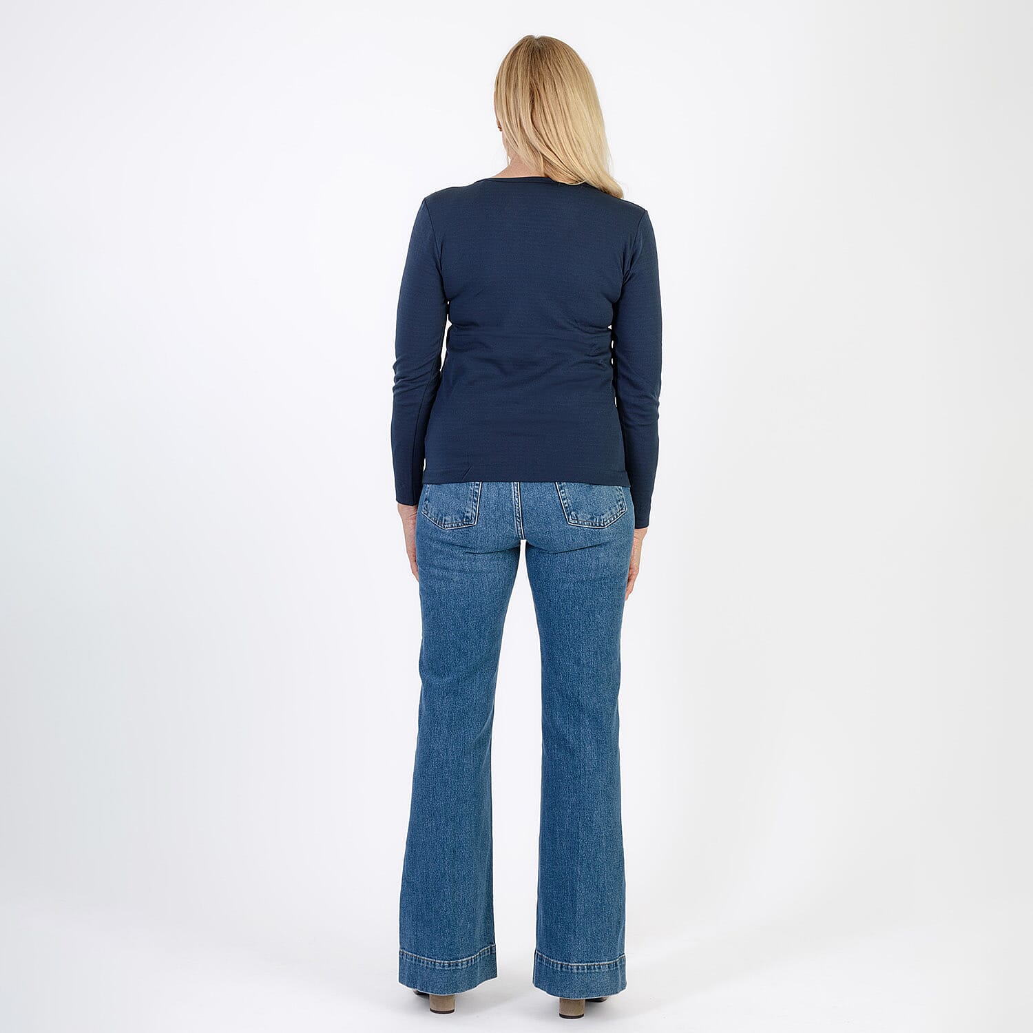 Pure & Natural V-Neck Fleece Lined Top