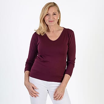 https://tjcuk.sirv.com/Products/81/2/8129115/Pure-Natural-V-Neck-Fleece-Lined-Top-Size-XL-Burgundy_8129115.jpg?w=342&h=342