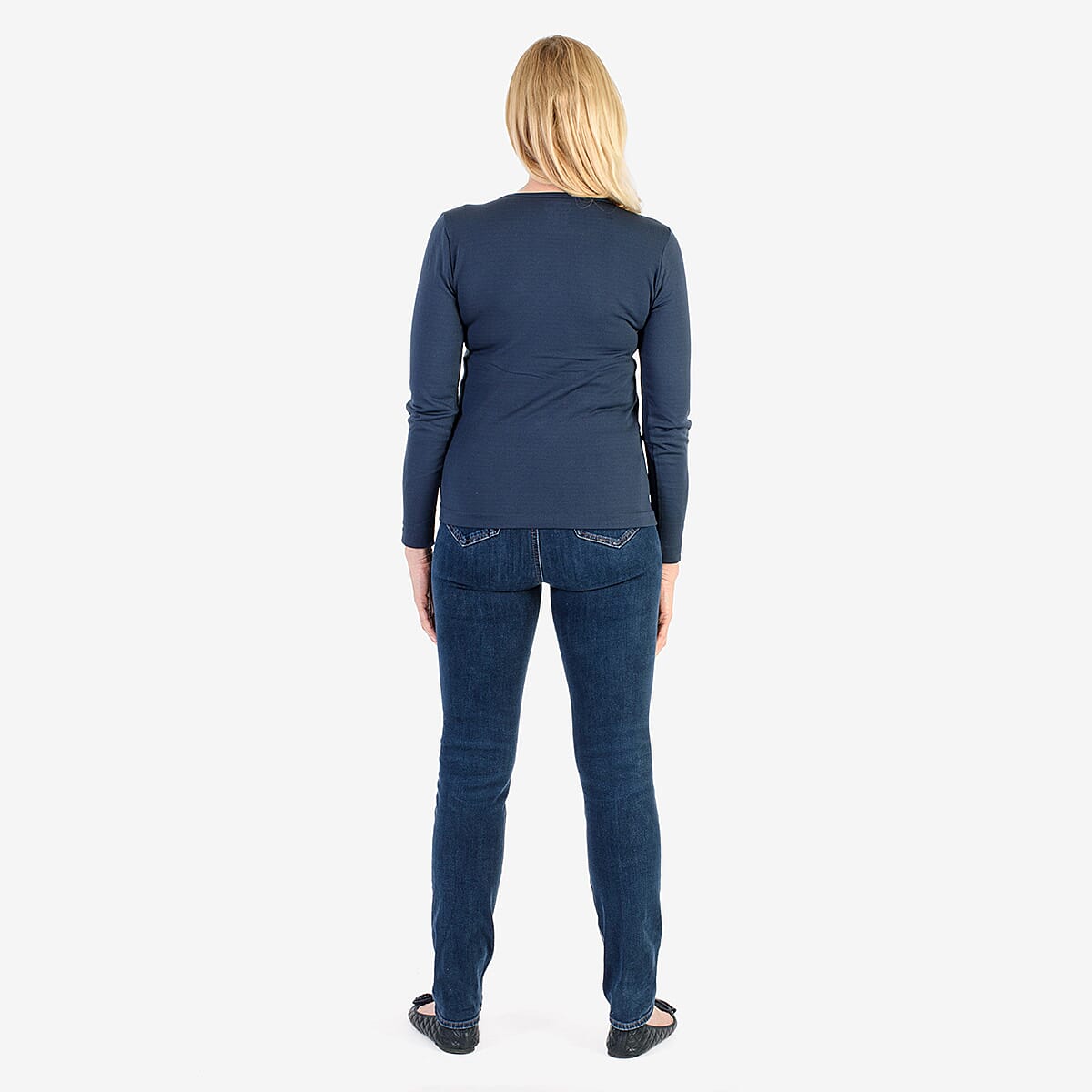 Pure & Natural Round Neck Fleece Lined Top 