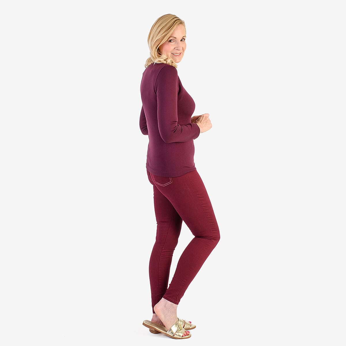 Pure & Natural Round Neck Fleece Lined Top 