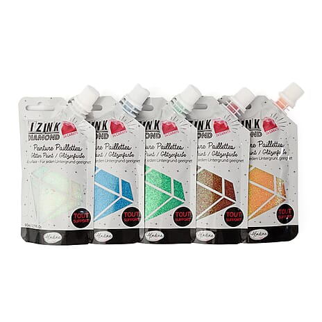 IZINK 24 CARATS GLITTER PASTE BUNDLE X 5 - COLLECION 2