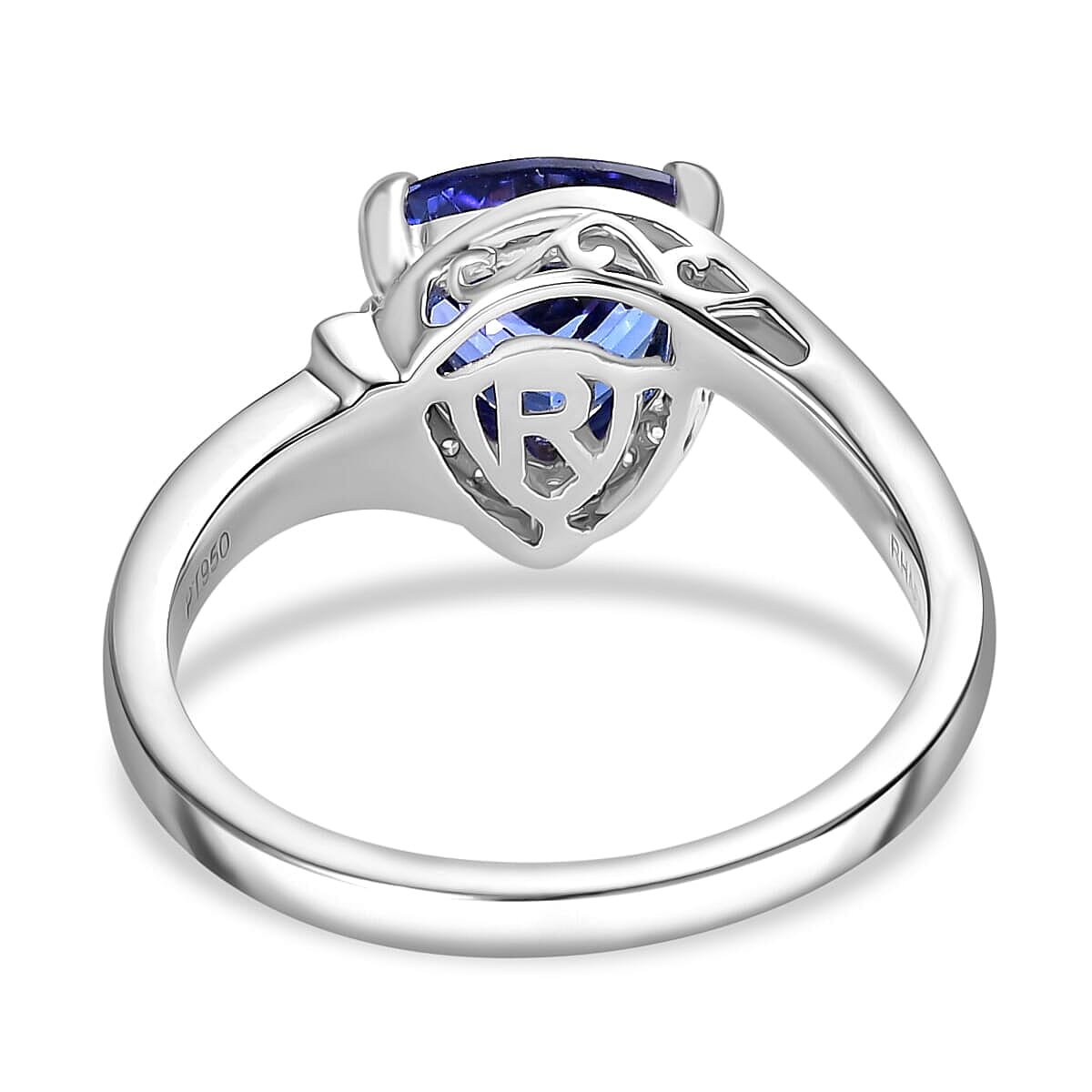 Rhapsody 950 Platinum AAAA Tanzanite White Diamond VS-EF Main Stone With Side Stone Ring, Platinum Wt.5 Gms 2.752 Ct. Rhapsody 950 Platinum AAAA Tanzanite White Diamond VS-EF Main Stone With Side Stone Ring, Platinum Wt.5 Gms 2.752 Ct.