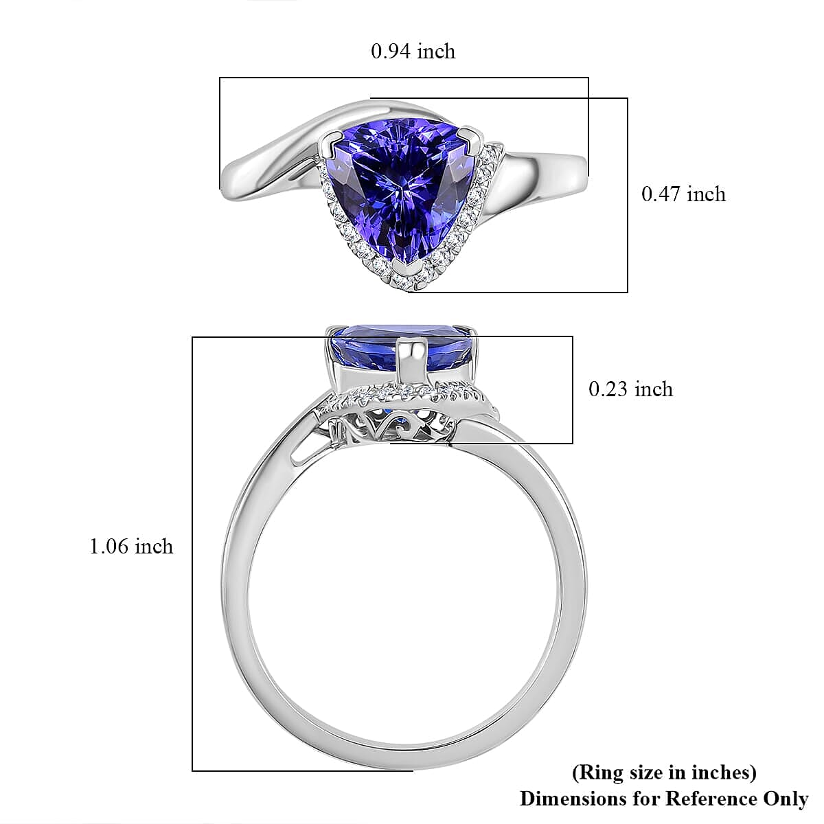 Rhapsody 950 Platinum AAAA Tanzanite White Diamond VS-EF Main Stone With Side Stone Ring, Platinum Wt.5 Gms 2.752 Ct. Rhapsody 950 Platinum AAAA Tanzanite White Diamond VS-EF Main Stone With Side Stone Ring, Platinum Wt.5 Gms 2.752 Ct.